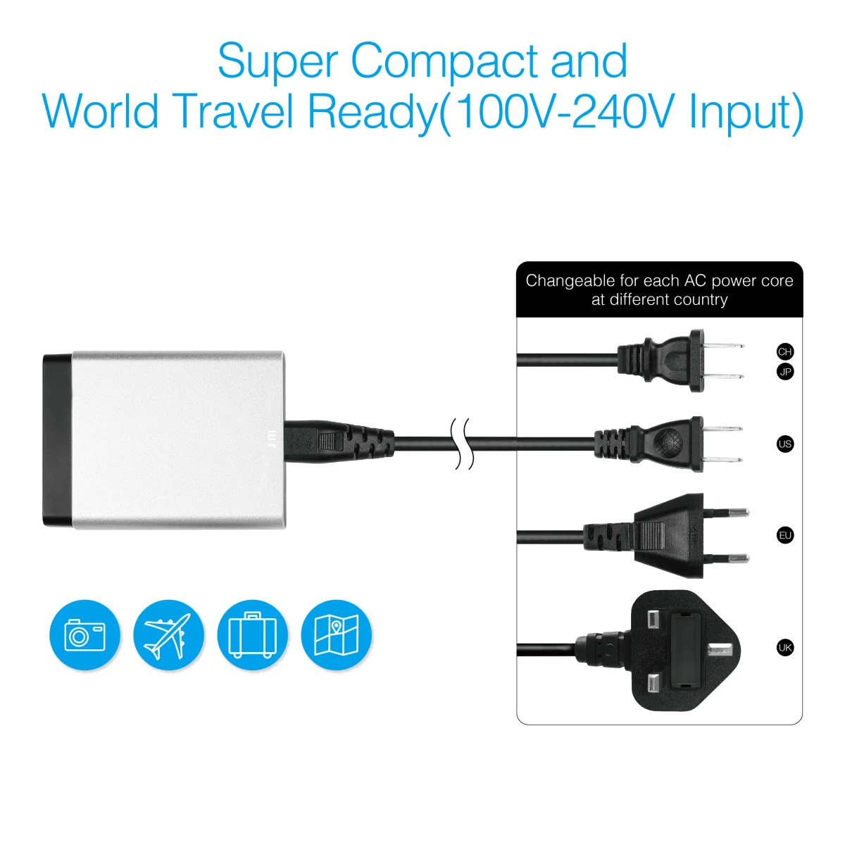 Just Mobile AluCharge Petit chargeur compact multi-ports USB