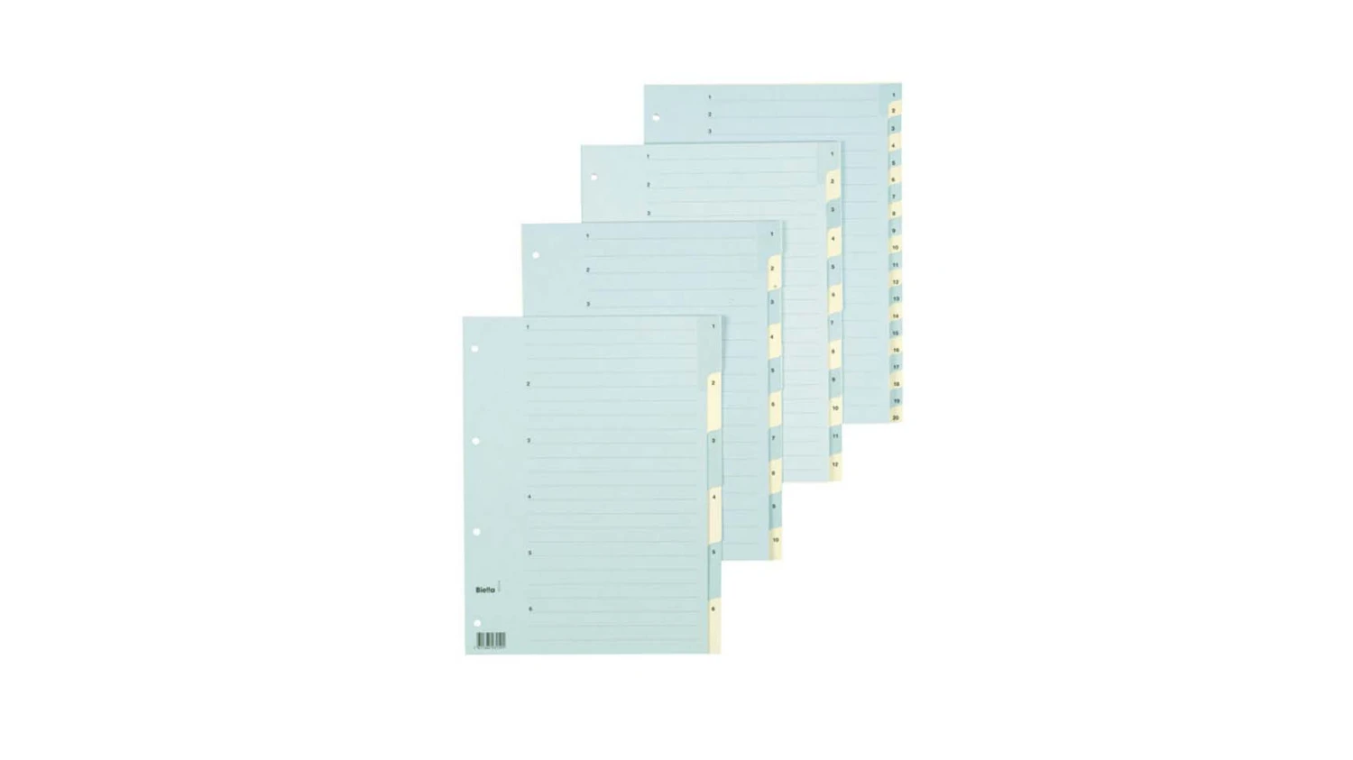 BIELLA Zahlenregister 1 - 10