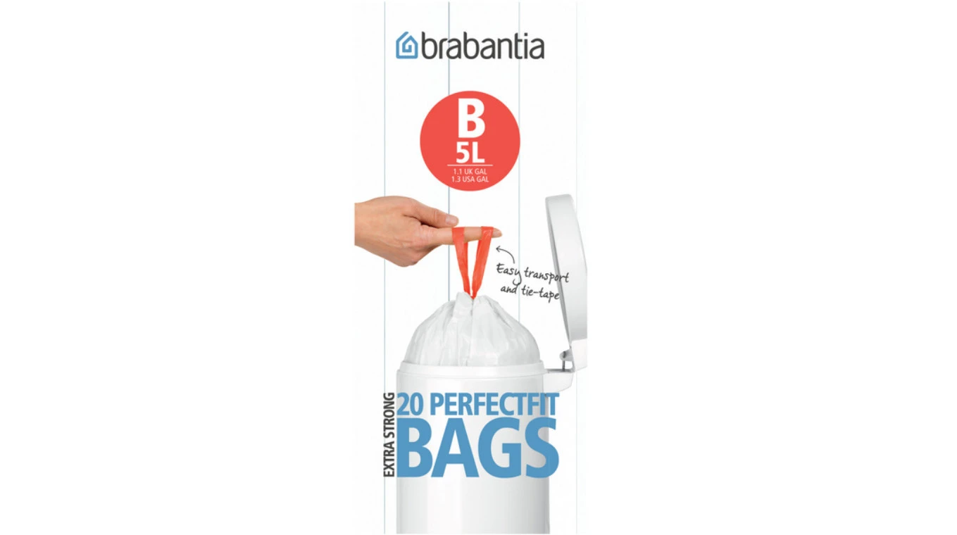 BRABANTIA Sacs à ordures 5 L, 12 rouleaux