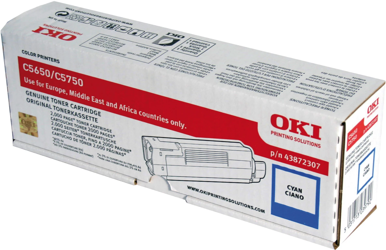OKI 43872307 Cartouche toner cyan