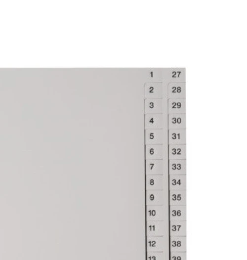 BIELLA Zahlenregister 1 - 52