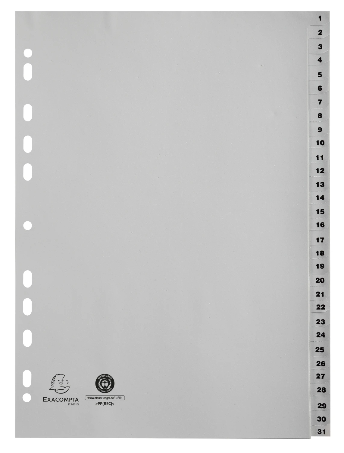 EXACOMPTA Répertoire de chiffres 1 - 31