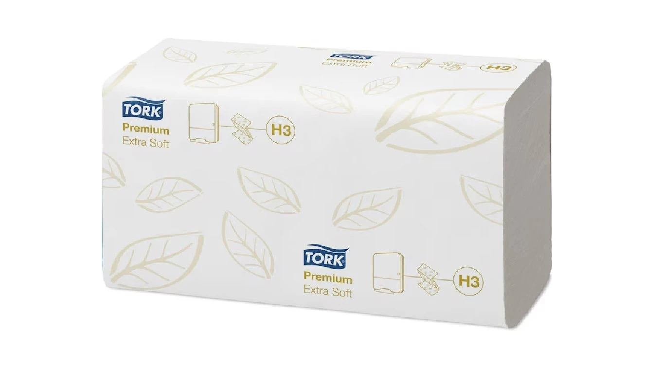 TORK Essuie-mains en papier Premium pliage V, 2 couches, blanc