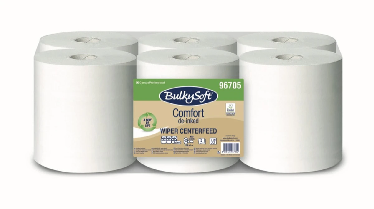 BULKYSOFT Papier d'essuyage Comfort Midi, 2 plis, 6 rouleaux