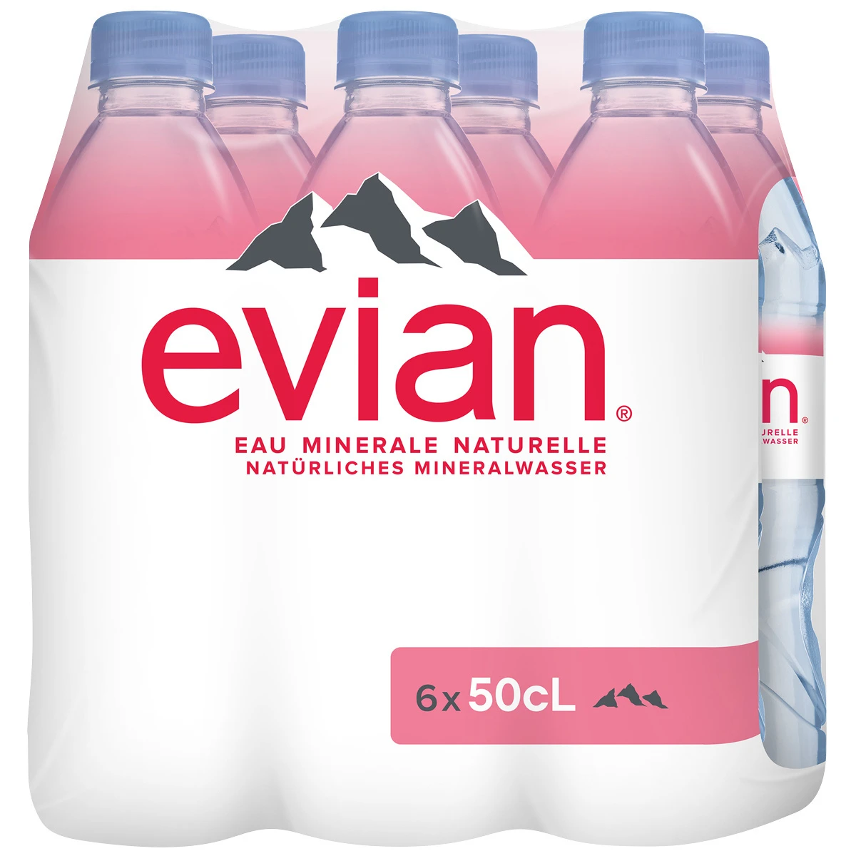 Evian, eau minérale naturelle, 6 x 500 ml