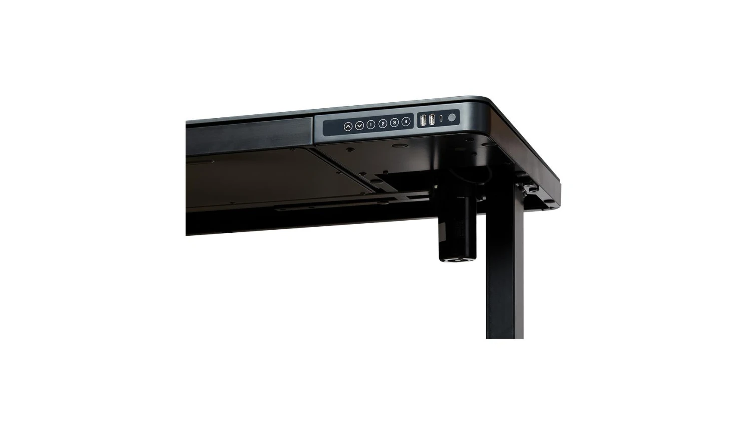 Contini höhenverstellbarer Bürotisch 1.2 × 0.6 m, Glas