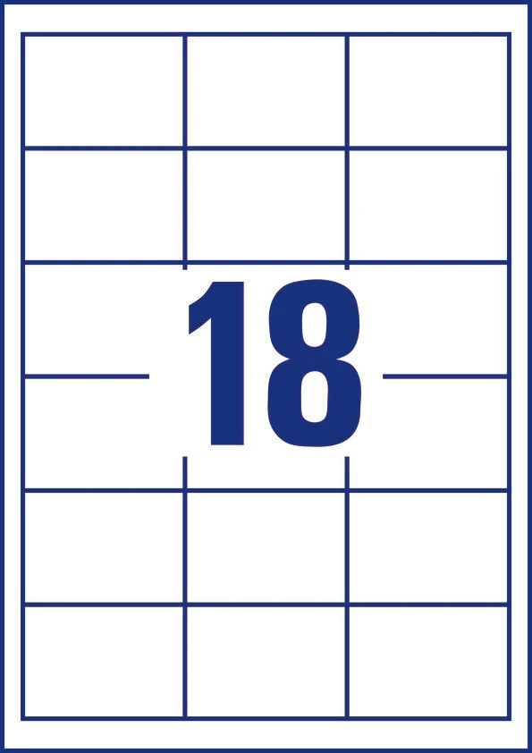 AVERY ZWECKFORM 6171 Etiketten, 64 x 45 mm, 25 Blatt