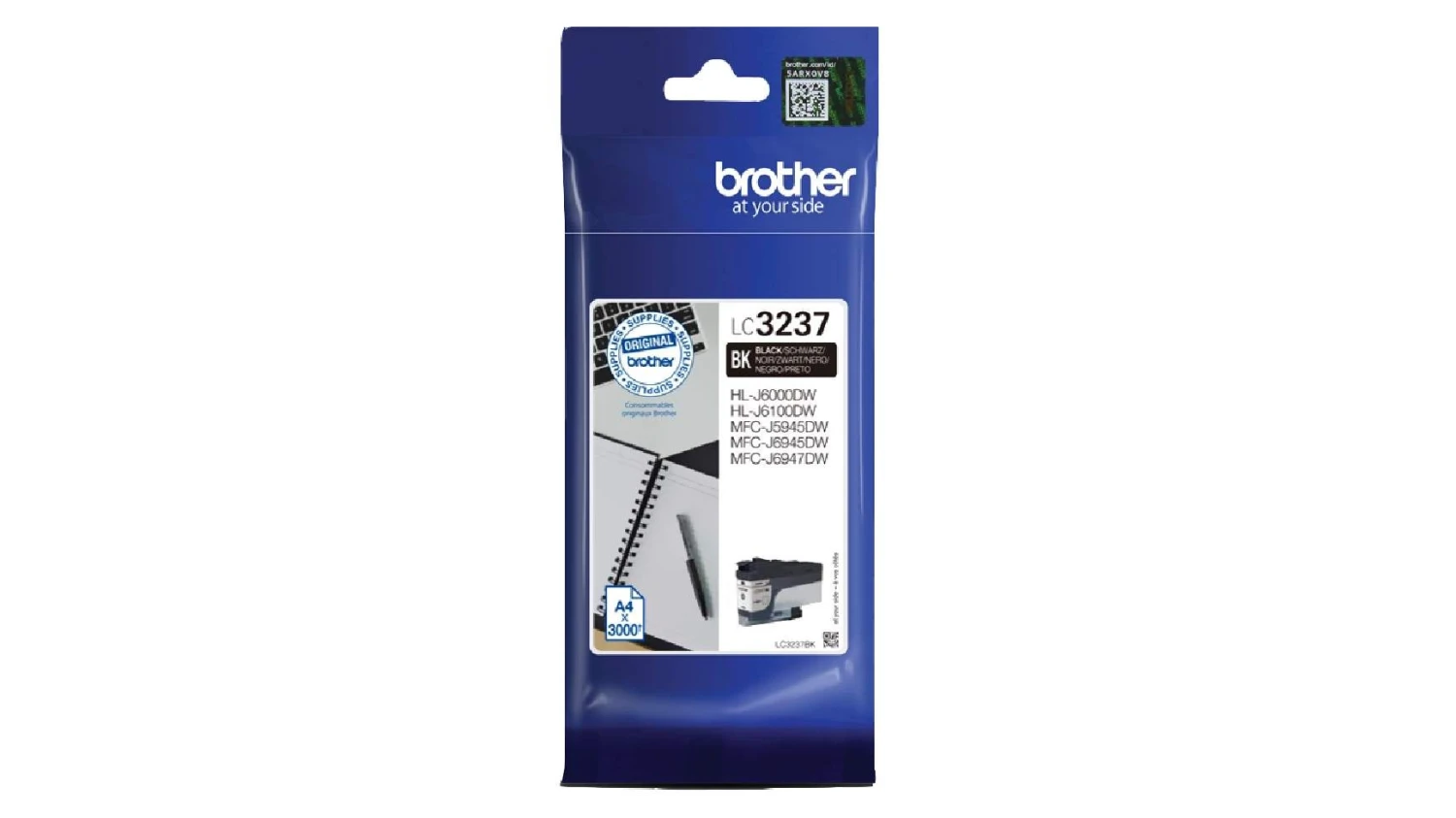 BROTHER Tintenpatrone LC-3237BK schwarz