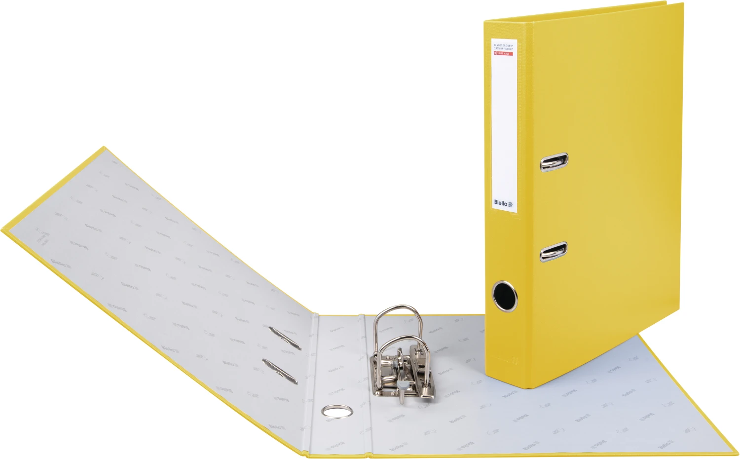 Biella Bundesordner mit 4 cm Rückenbreite, gelb