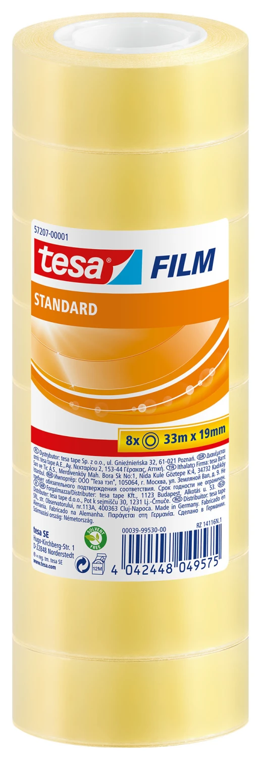 TESA Klebeband Standard 33 m x 19 mm (8x)