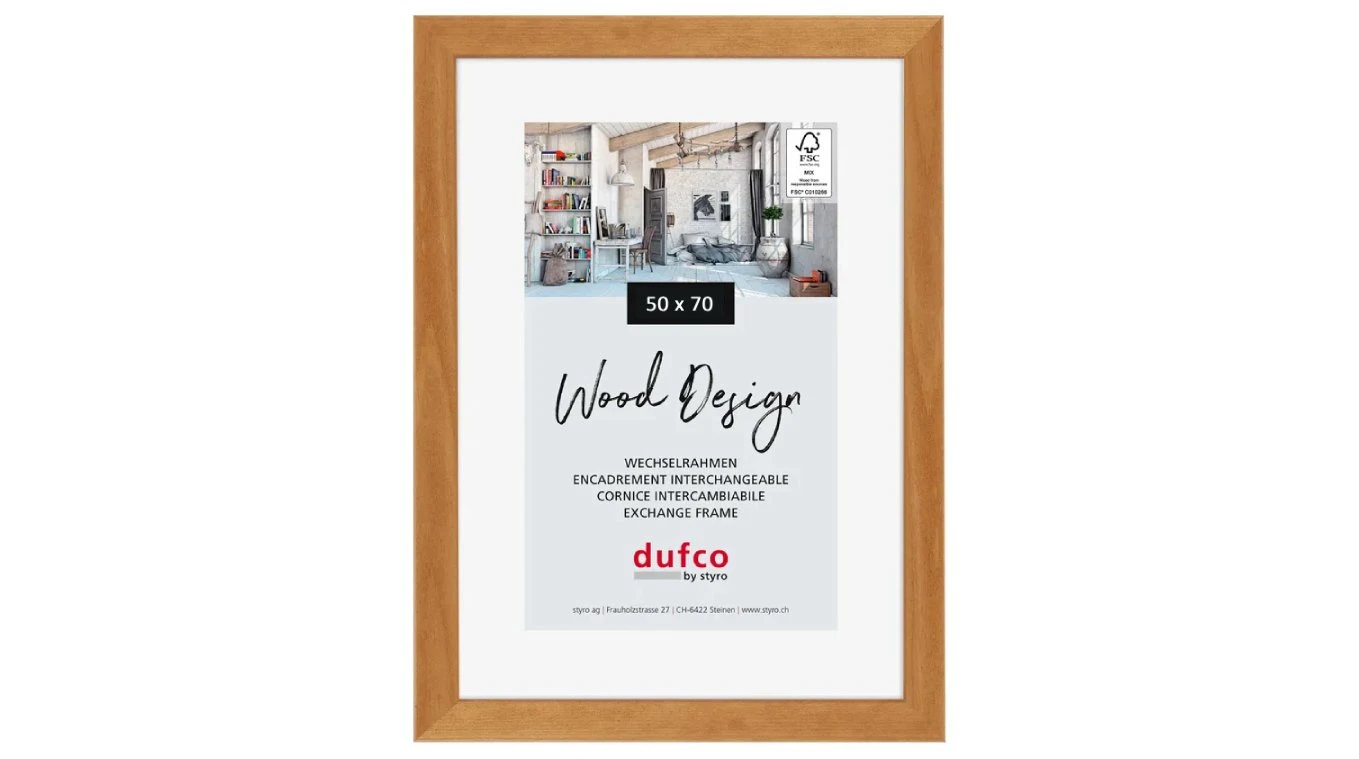DUFCO "Toronto" Cadre photo en bois massif 50 x 70 cm