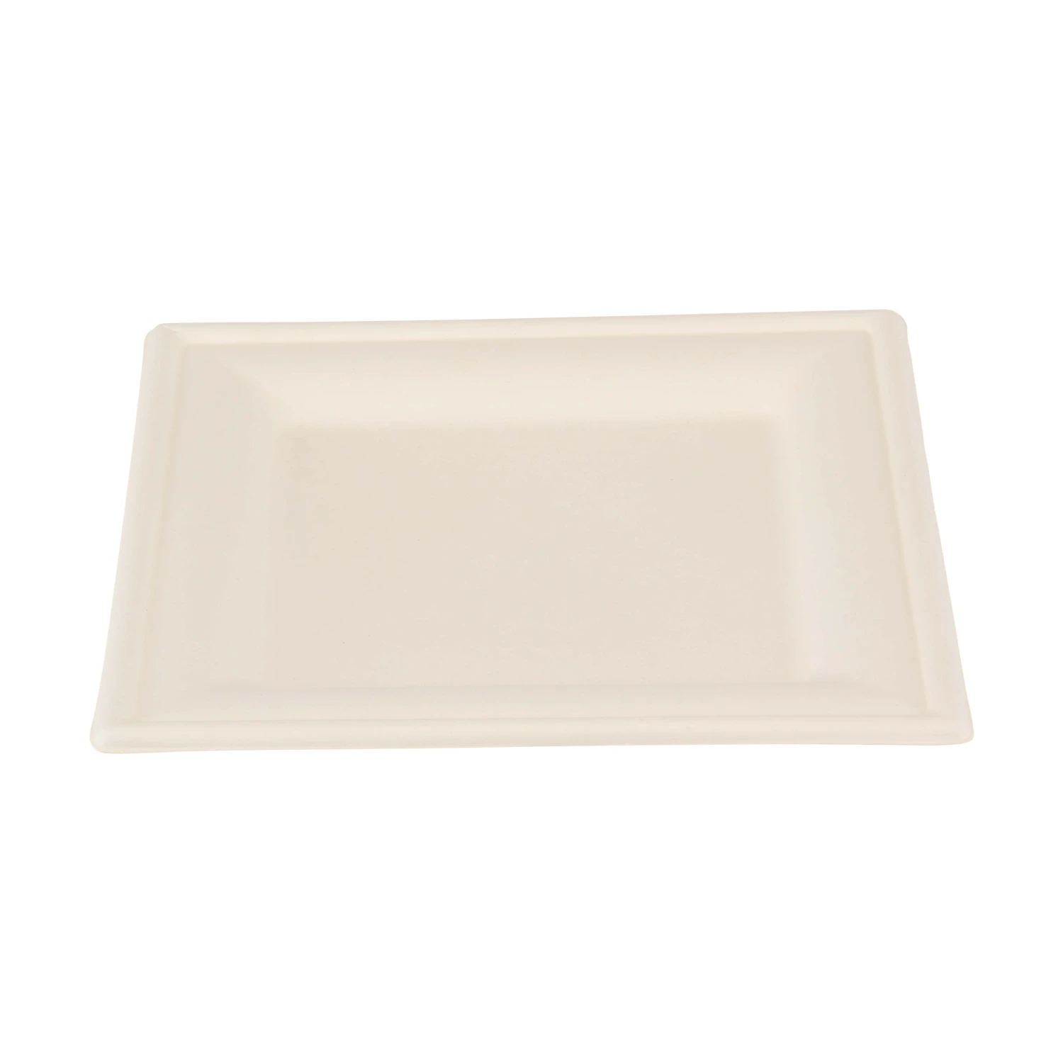 Assiettes jetables carrées, 125 pièces