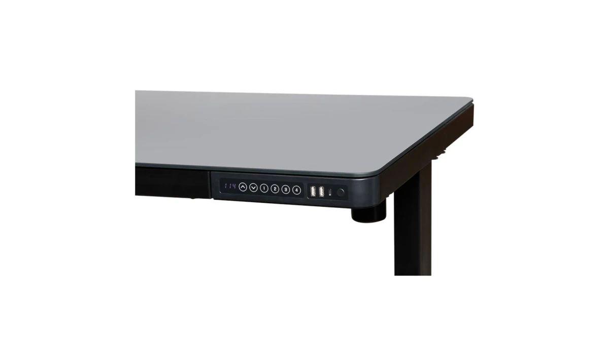 Contini höhenverstellbarer Bürotisch 1.2 × 0.6 m, Glas