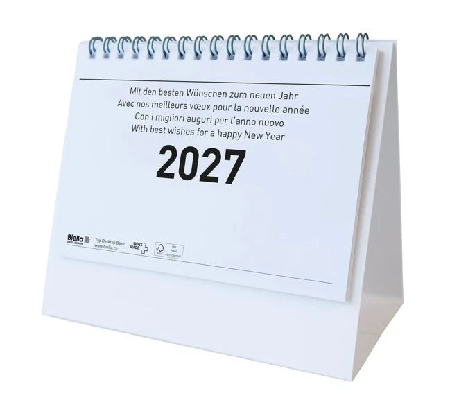 BIELLA Pultkalender Desktop Basic- Format: 14,8 x 10,5 cm