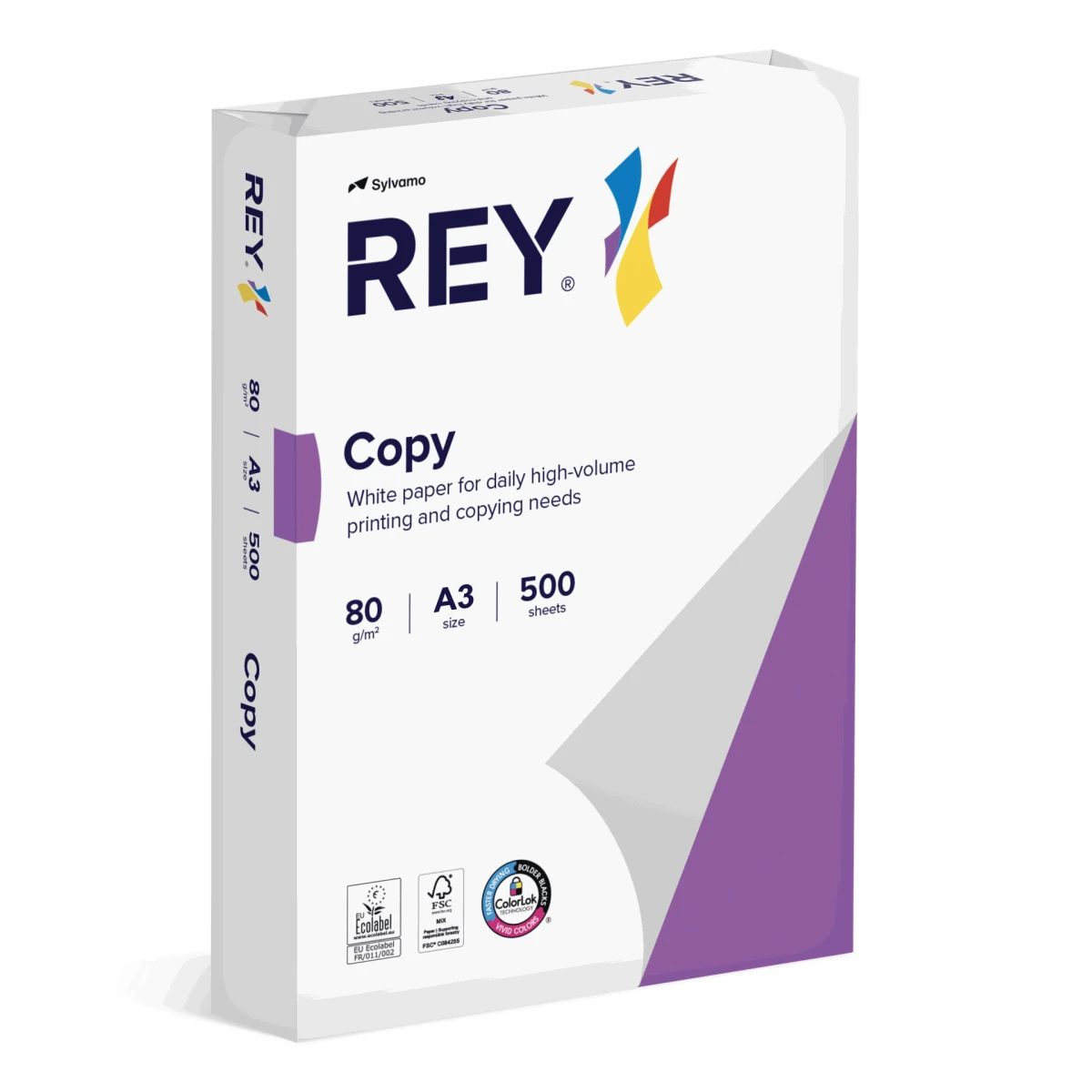 REY Papier à copier Copy A3, 80 g/m², 500 feuilles