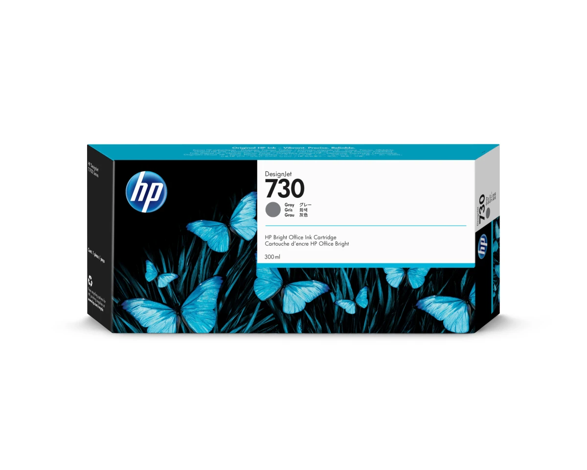 HP 730 Cartouche d'encre gris 300 ml