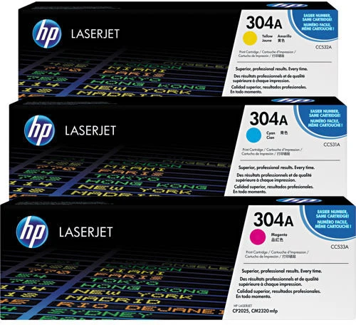 HP 304A Cartouches toner Tri-Pack CMY