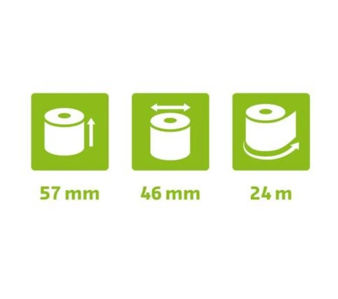 EXACOMPTA Thermorollen 57 mm x 24 m, 10 Stück
