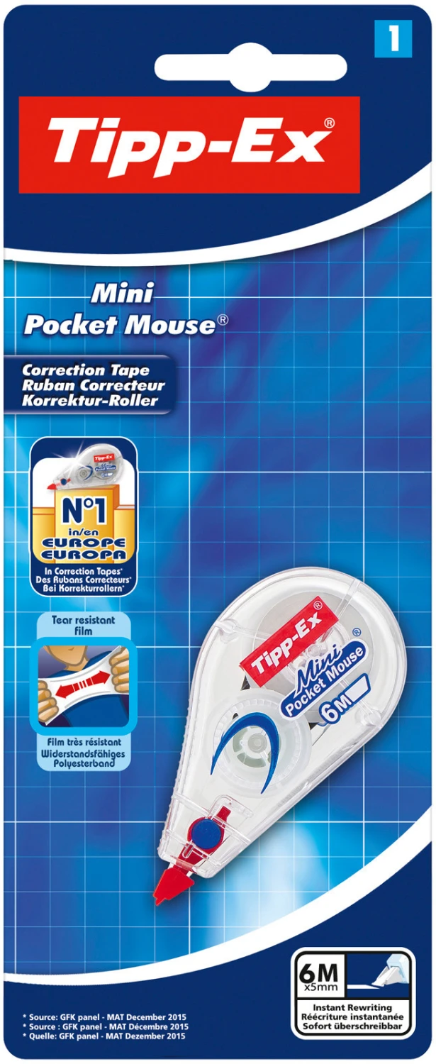 TIPP-EX Mini Pocket Mouse Korrekturroller 5 mm x 6 m