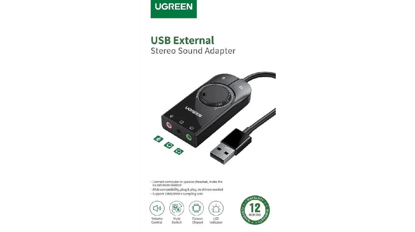 UGREEN External USB Sound Adapter
