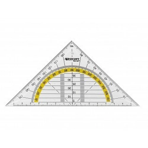 WESTCOTT Geodreieck 14 cm - Hypotenuse