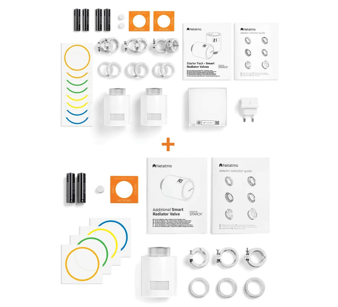 Netatmo 3x Têtes Thermostatiques intelligentes + Hub