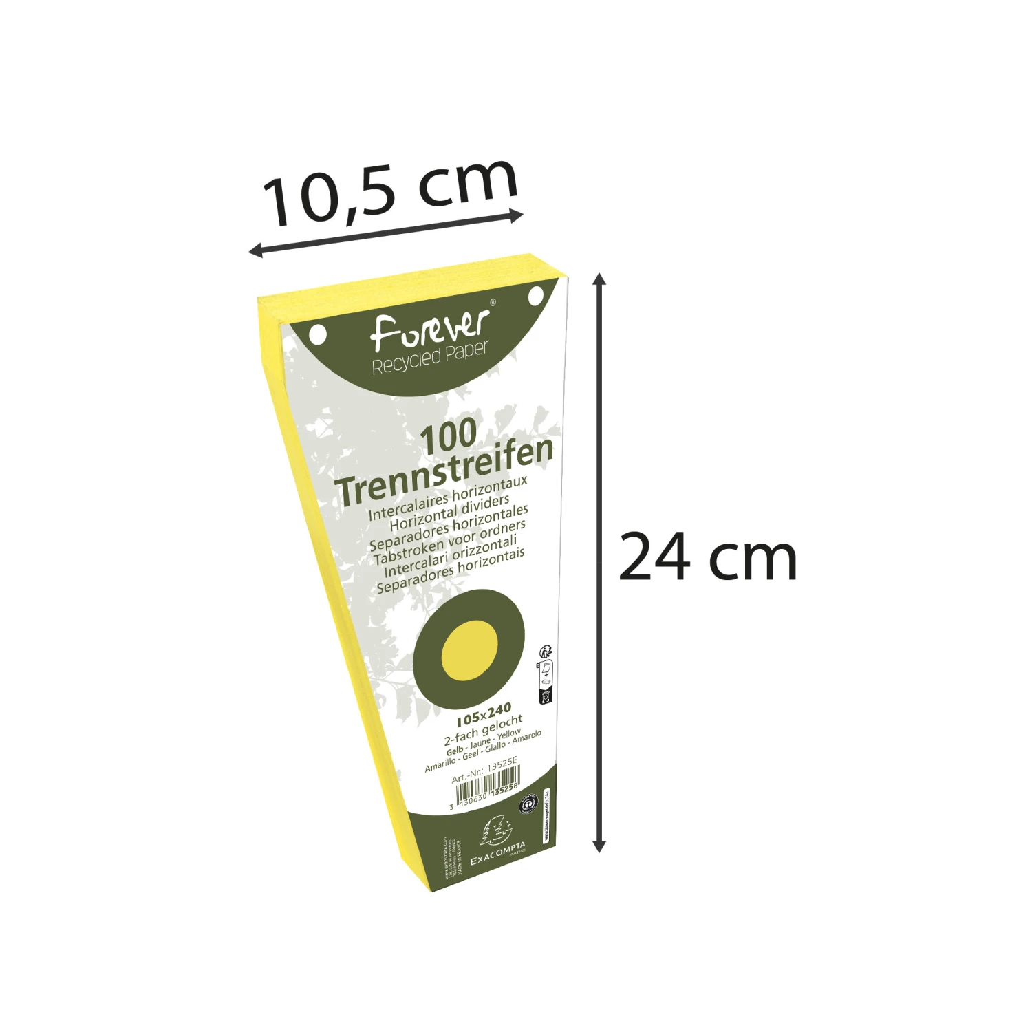 EXACOMPTA Trennstreifen trapezförmig, 100 Stück