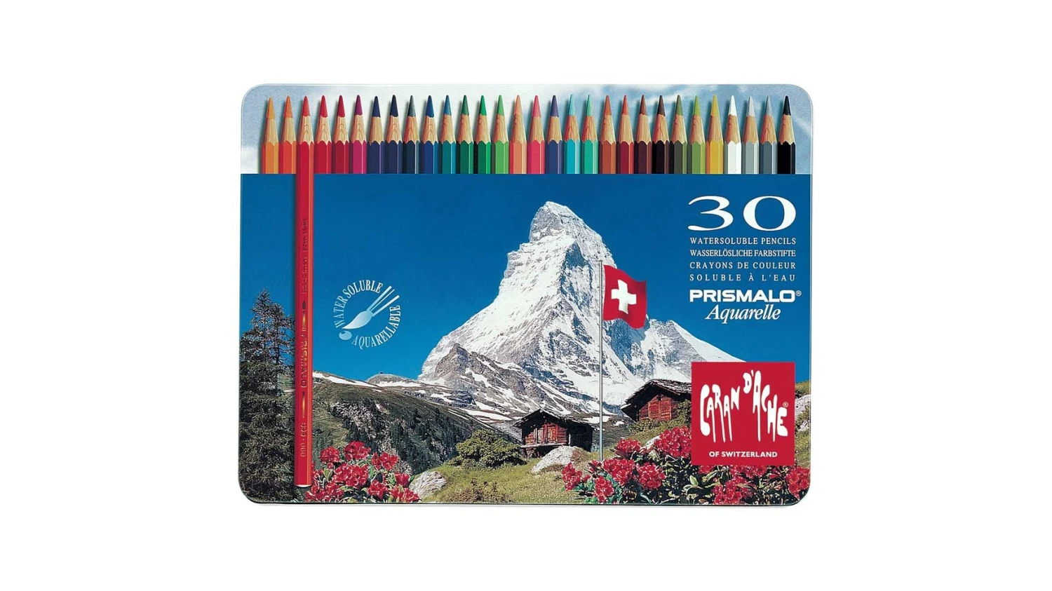 CARAN D'ACHE Crayon de couleur Prismalo 3mm, 30 pcs.