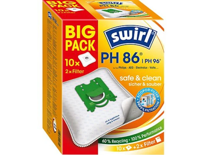 SWIRL Sac aspirateur PH 86/96 EcoPor Big Pack 10 pièces