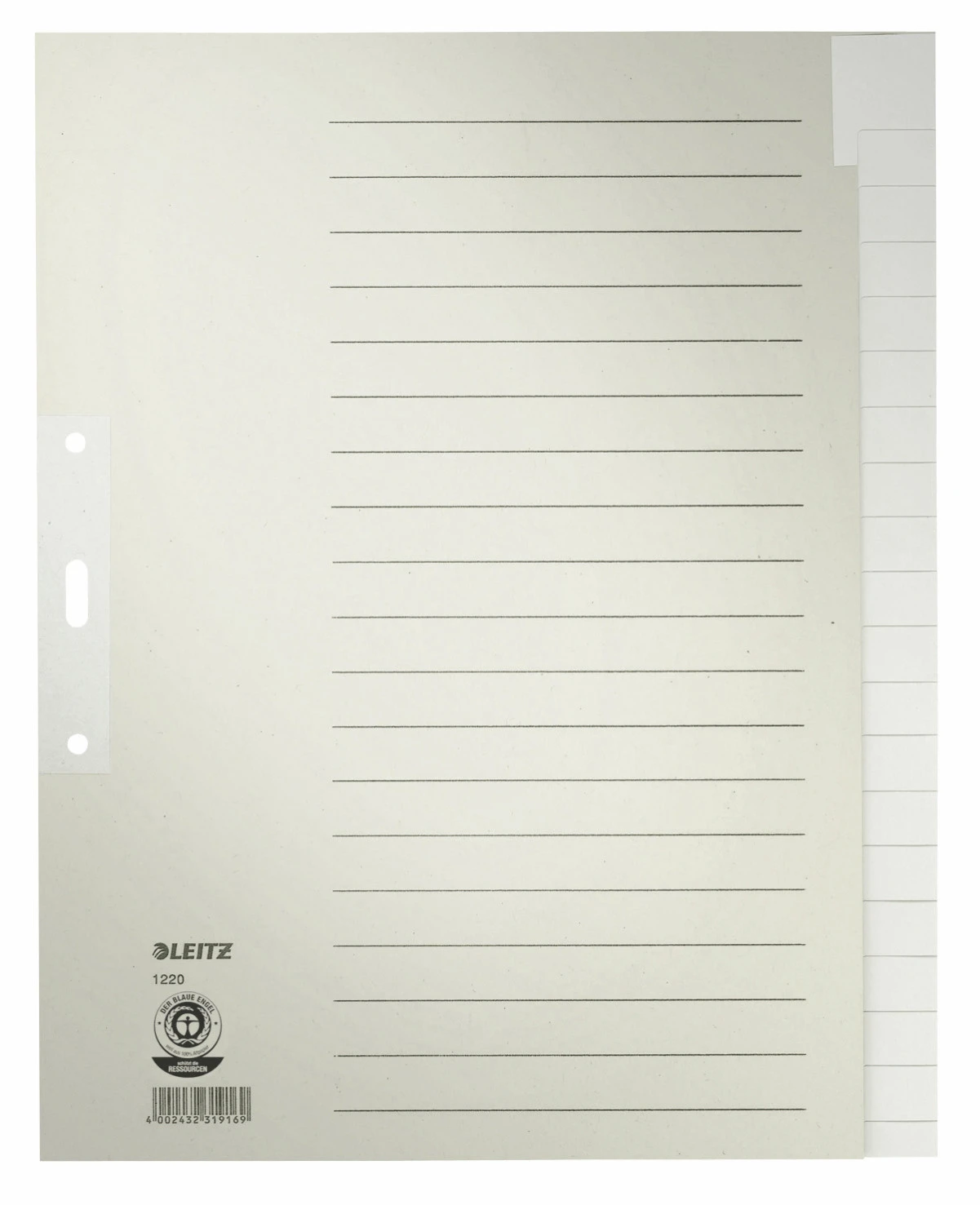 LEITZ Blankoregister 20-teilig
