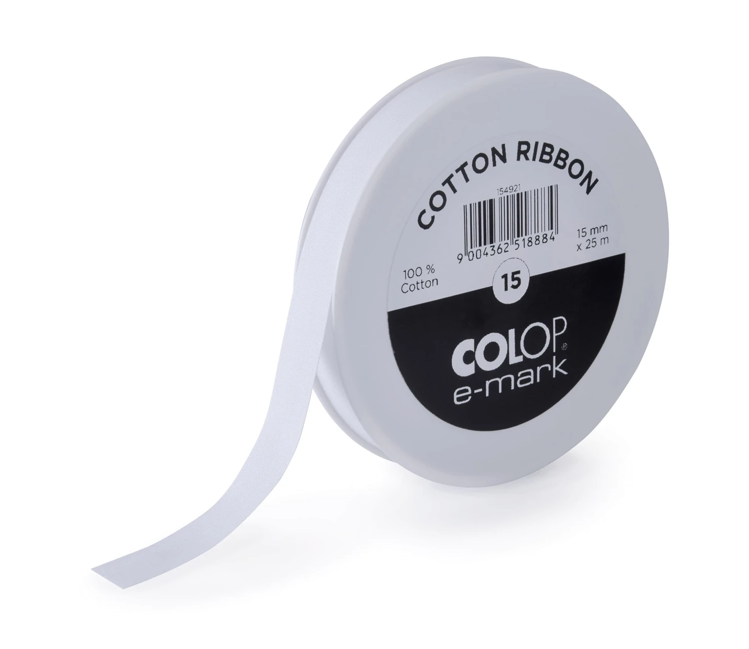 COLOP 154921 Ruban de coton 15 mm x 25 m