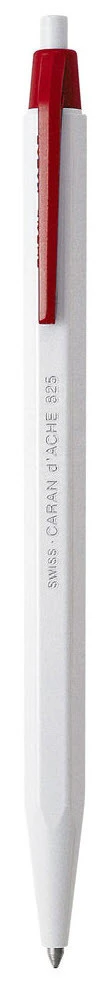 Caran D'Ache stylo à bille rétractable jetable 825 encre rouge