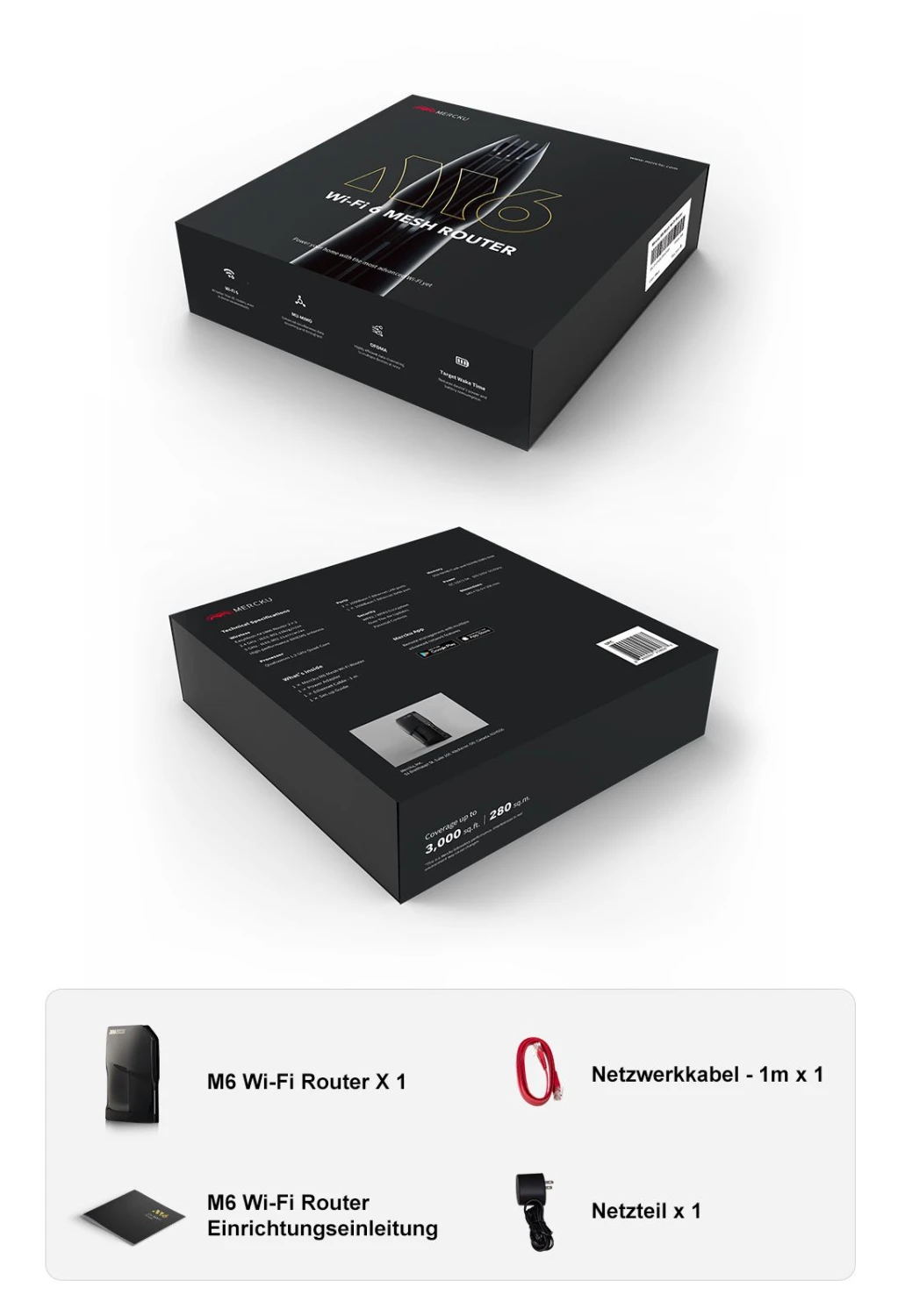 Mercku M6 Wireless Dual-Band Mesh Router
