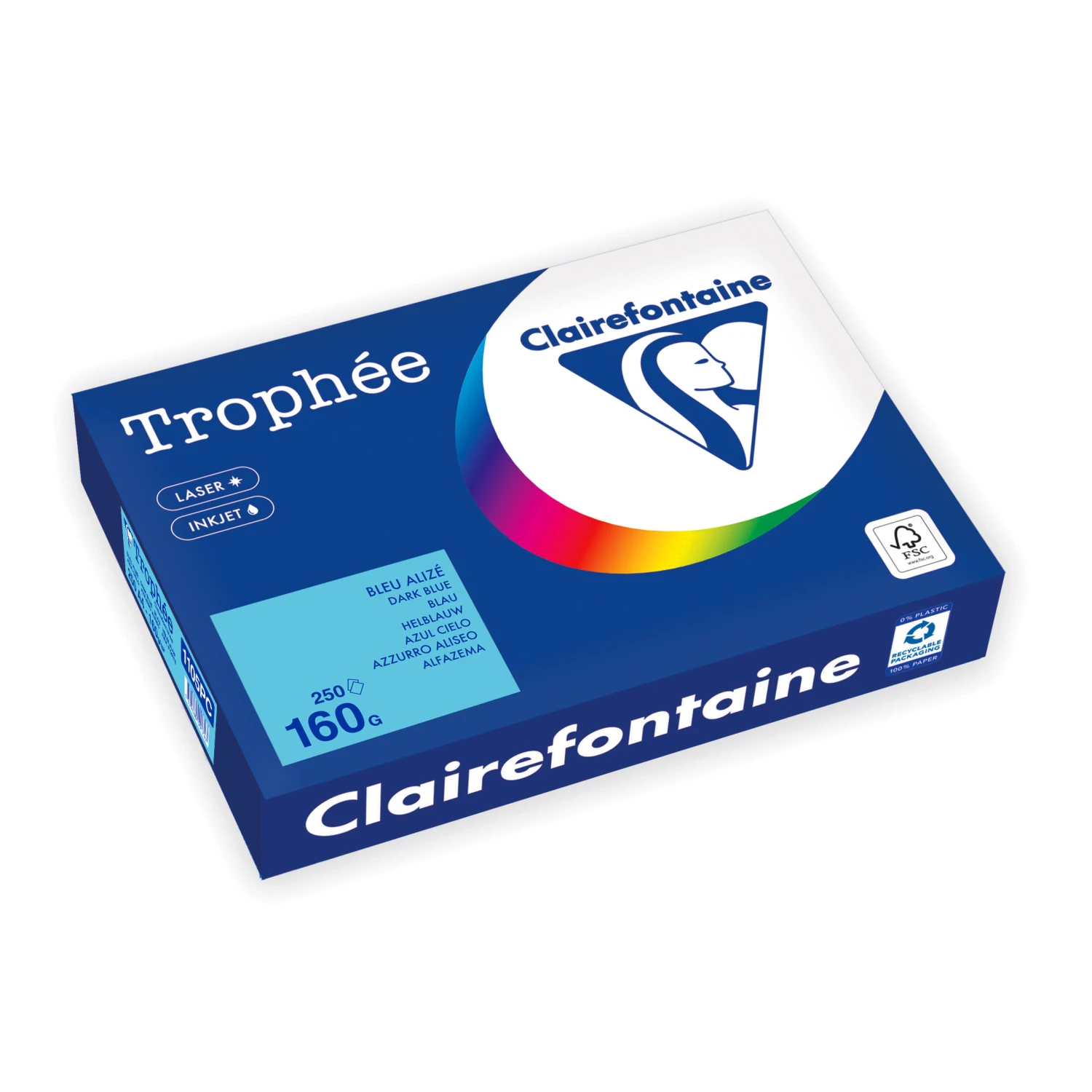 CLAIREFONTAINE Kopierpapier Trophée Pastell A4, 160 g/m², 250 Blatt