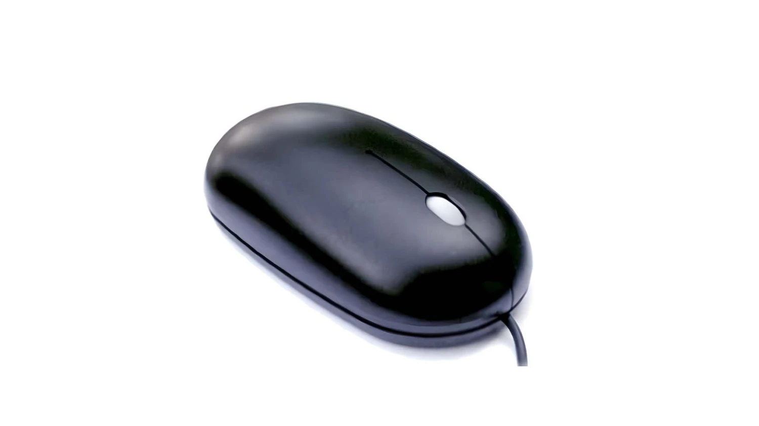 Souris laser noire à 2 boutons MacMice 1600 dpi avec MicroScroll, filaire