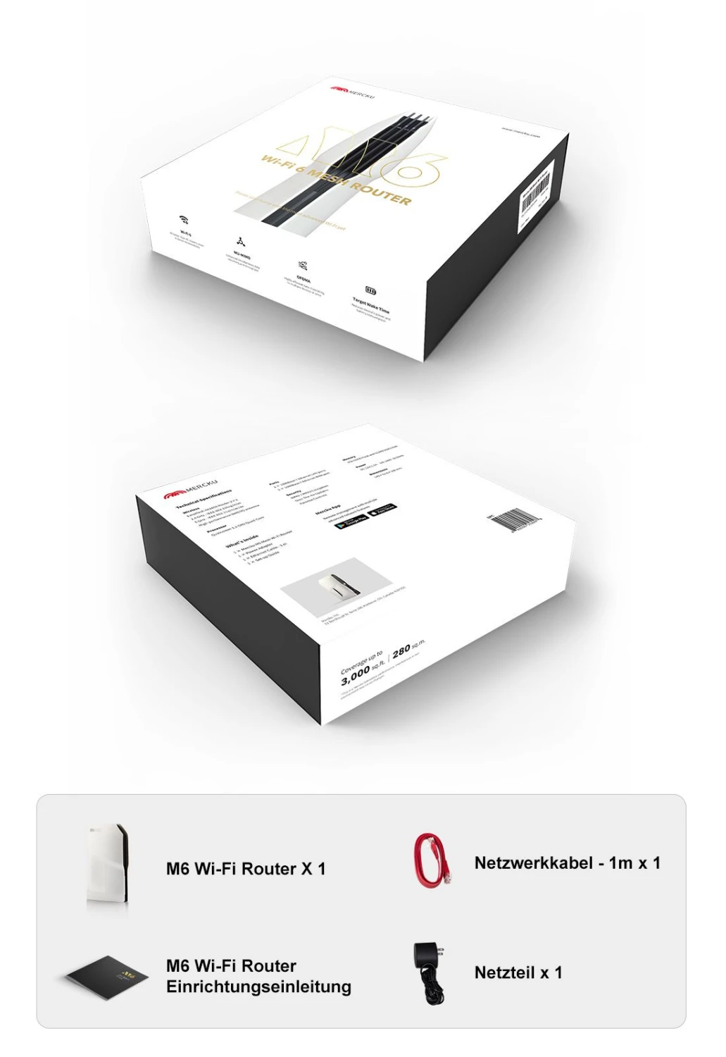 Mercku M6 Wireless Dual-Band Mesh Router