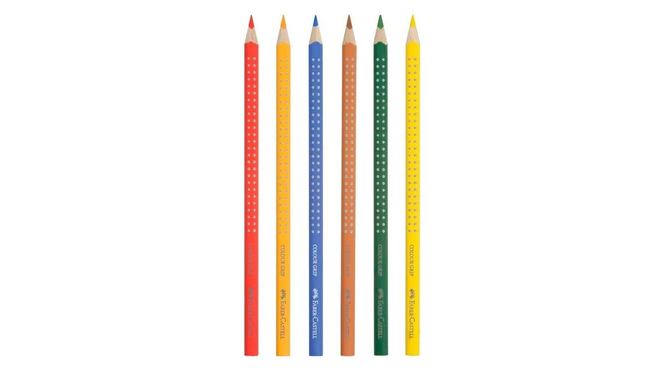 FABER-CASTELL Farbstifte Colour GRIP - 6 Farben