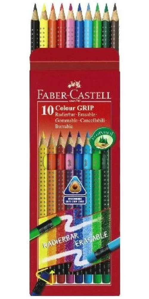 FABER-CASTELL Radierbare Farbstifte GRIP